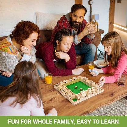 🔥Last Day 49% OFF✨SHUT THE BOX-WOODEN DICE BOARD GAME