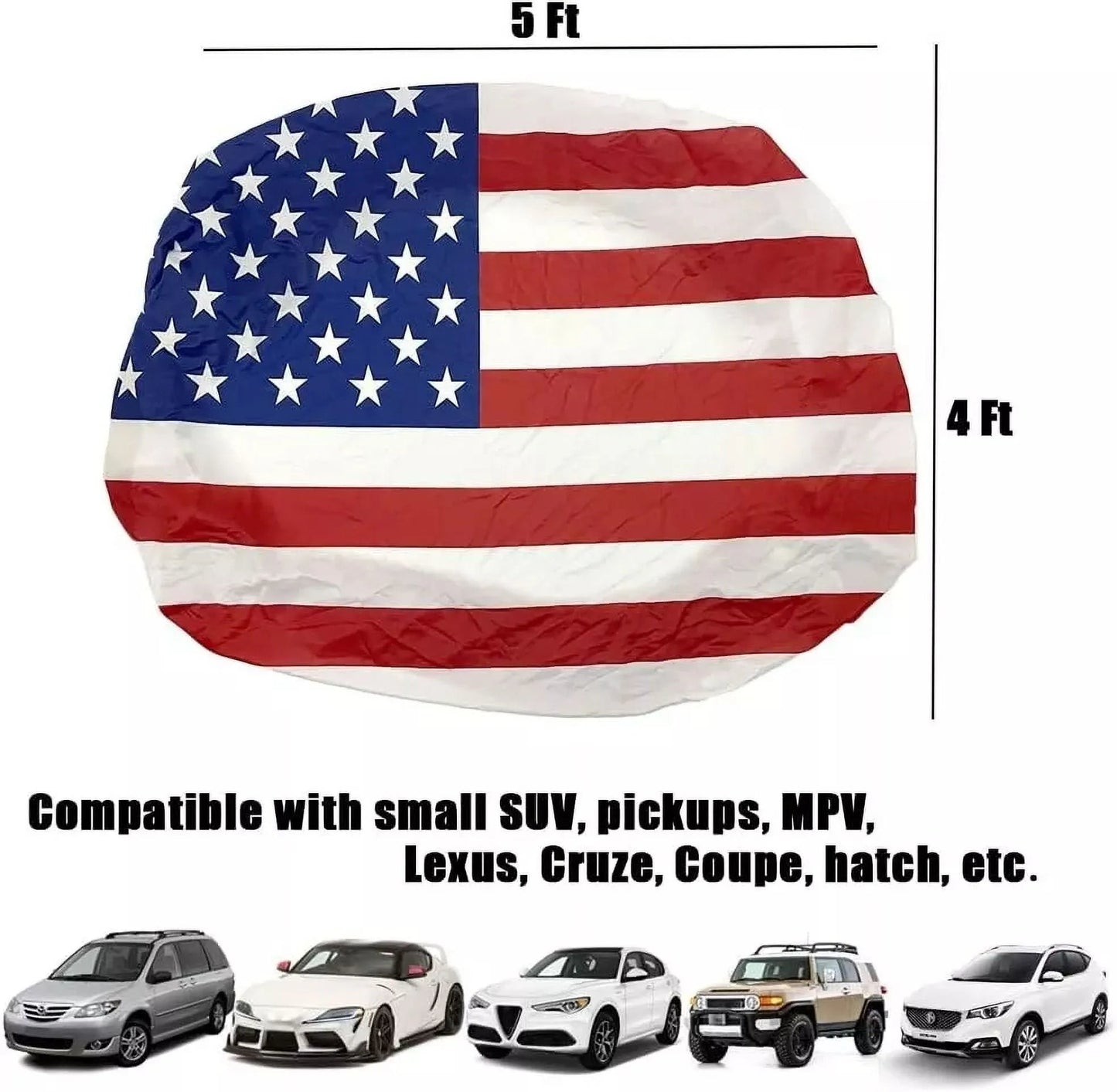 Sale: 49% OFF-American Flag Car Hood Cover Universal Size