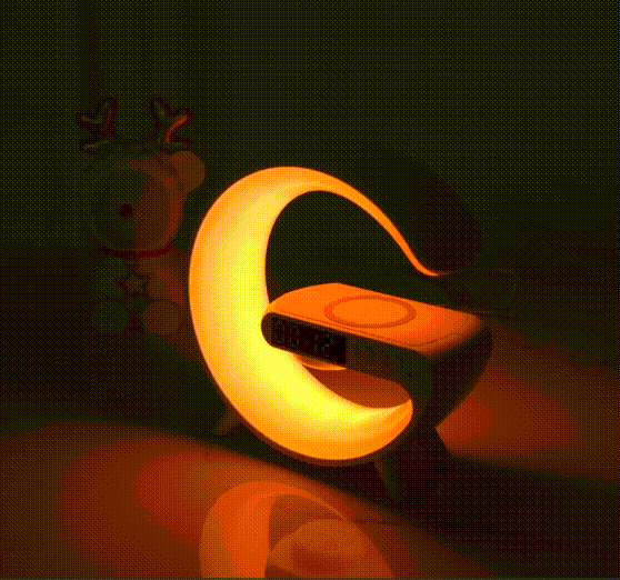 🔥Last Day 49% OFF👍Multifunctional Bluetooth Speaker-Colorful Atmosphere Light Wireless Charging and Clock All-in-one Machine