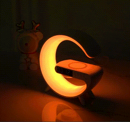 🔥Last Day 49% OFF👍Multifunctional Bluetooth Speaker-Colorful Atmosphere Light Wireless Charging and Clock All-in-one Machine