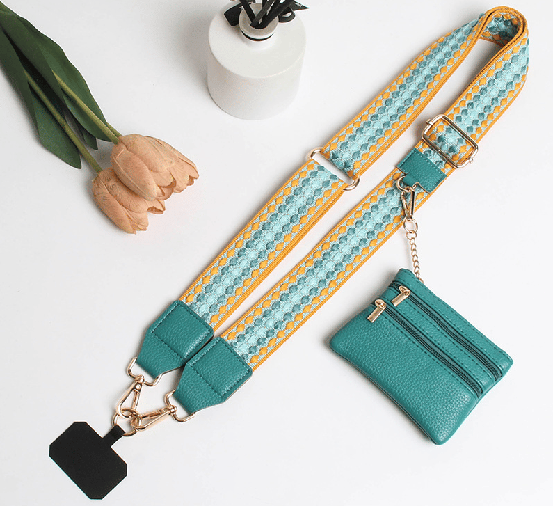 💖HOT SALE-49% OFF📱Crossbody Phone Strap with Zippered Pouch