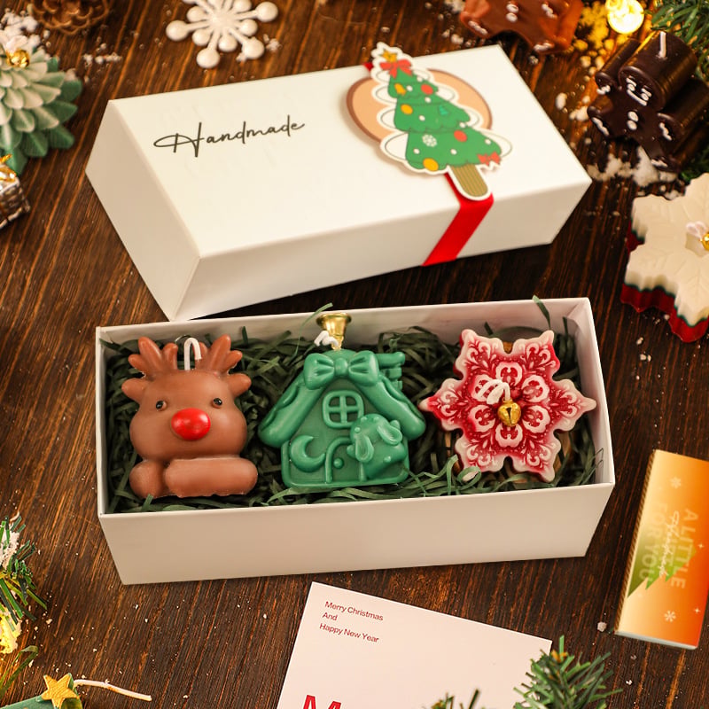 Reindeer + rabbit house + snowflakes(Tall gift box)