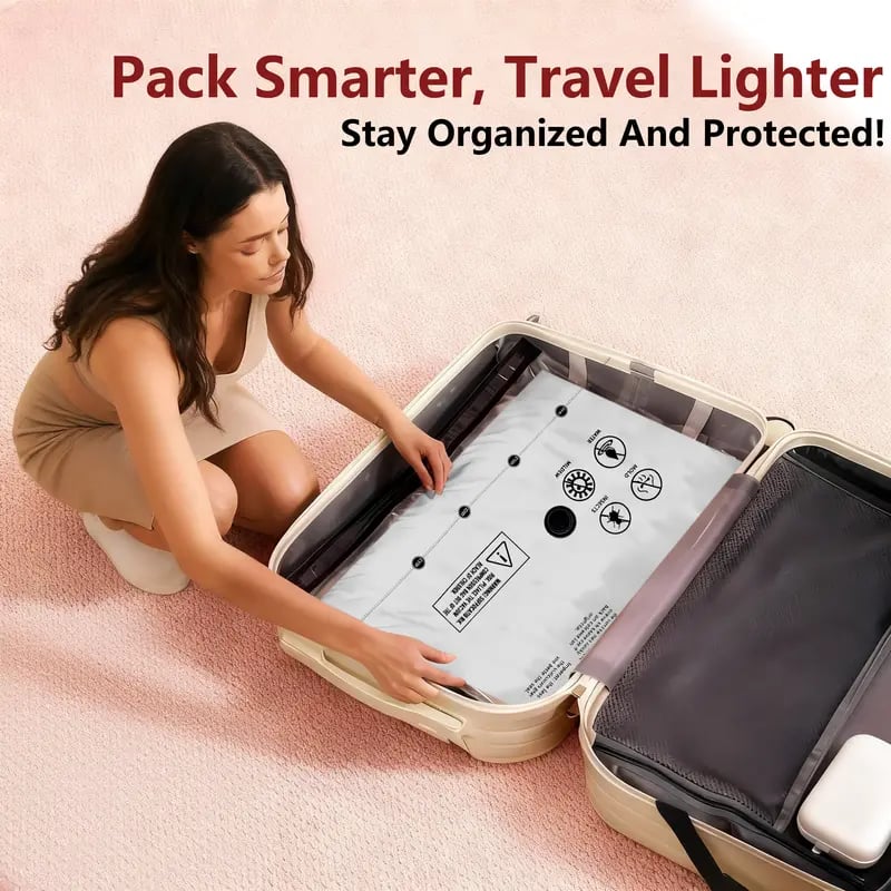 🔥Hot Sale 49% off 🧳 Cordless Travel Vacuum Storage Compression Bag Set