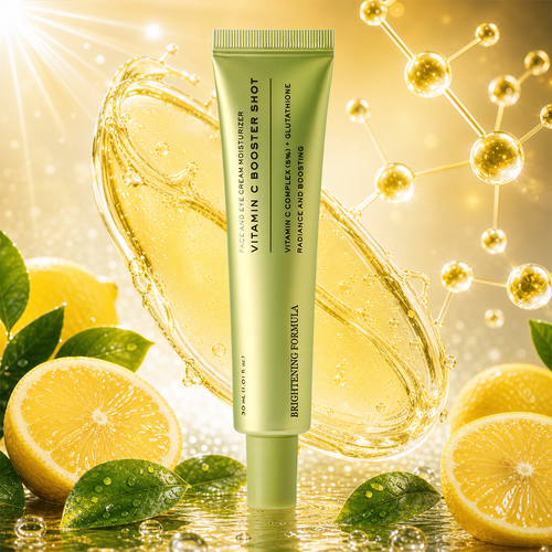 🍊✨  50,000 ppm Dual Vitamin C Booster Shot Serum - Korean Glow Serum with Glutathione, Niacinamide & Vitamin E - For Dark Spots, Dull Skin, Fine Lines & Glass Skin Glow - 30ml