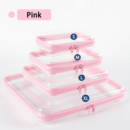 Clear Organizer Storage Box Clear Hard Zipper Case