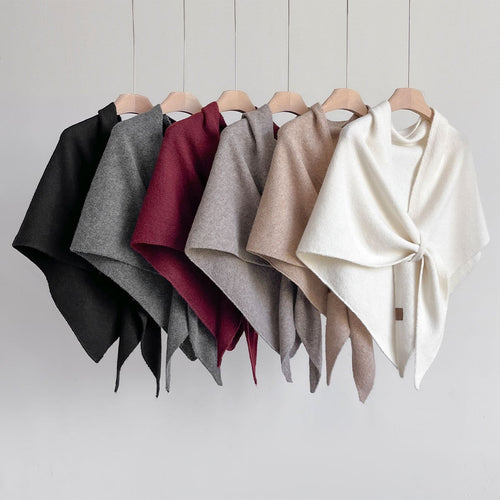 💕Elegant Women's Solid Color Wool Blend Shawl-Timeless Solid Hue for All Looks