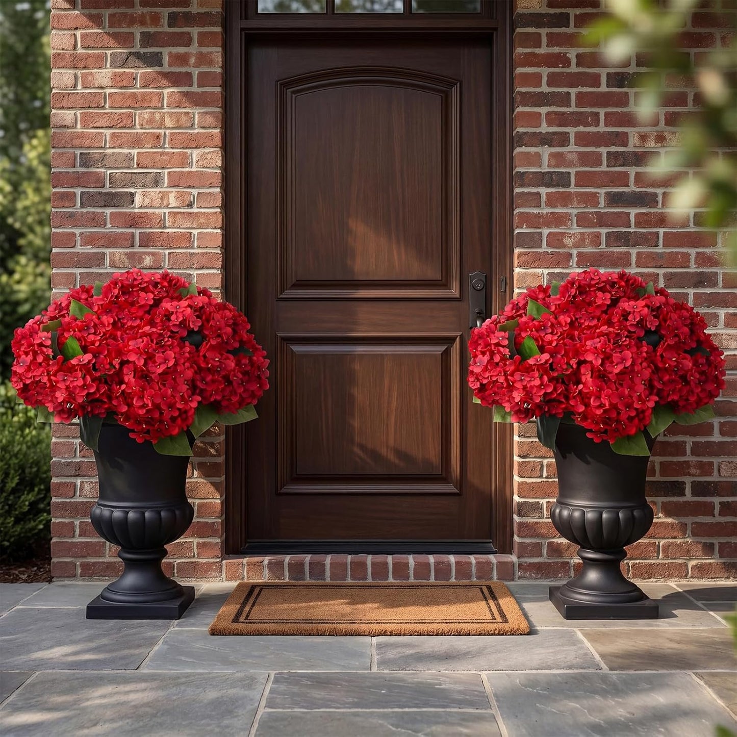 🔥Last Day 70% OFF🔥Artificial Outdoor Hydrangea Flowers With Basket- UV resistant, Waterproof, Windproof