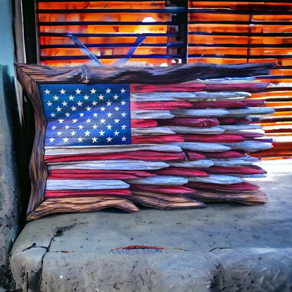 🎁Frank Handmade Wooden Flag – America 250th Anniversary (1776–2026) 🇺🇸🦅🏛️