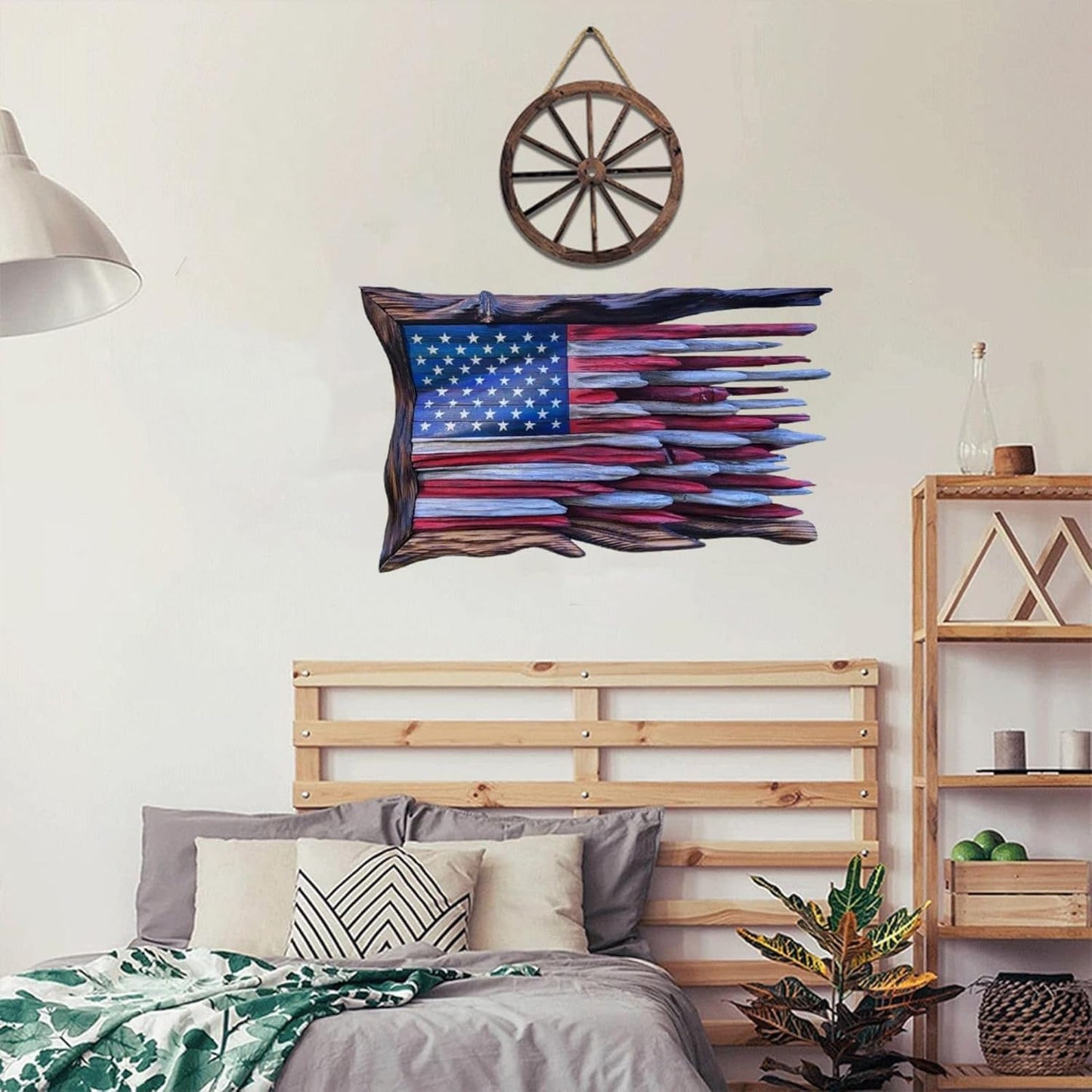 🎁Frank Handmade Wooden Flag – America 250th Anniversary (1776–2026) 🇺🇸🦅🏛️