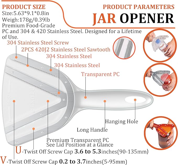 🔥Last Day 49% OFF - Multi Jar Opener for Weak Hand & Seniors with Arthritis