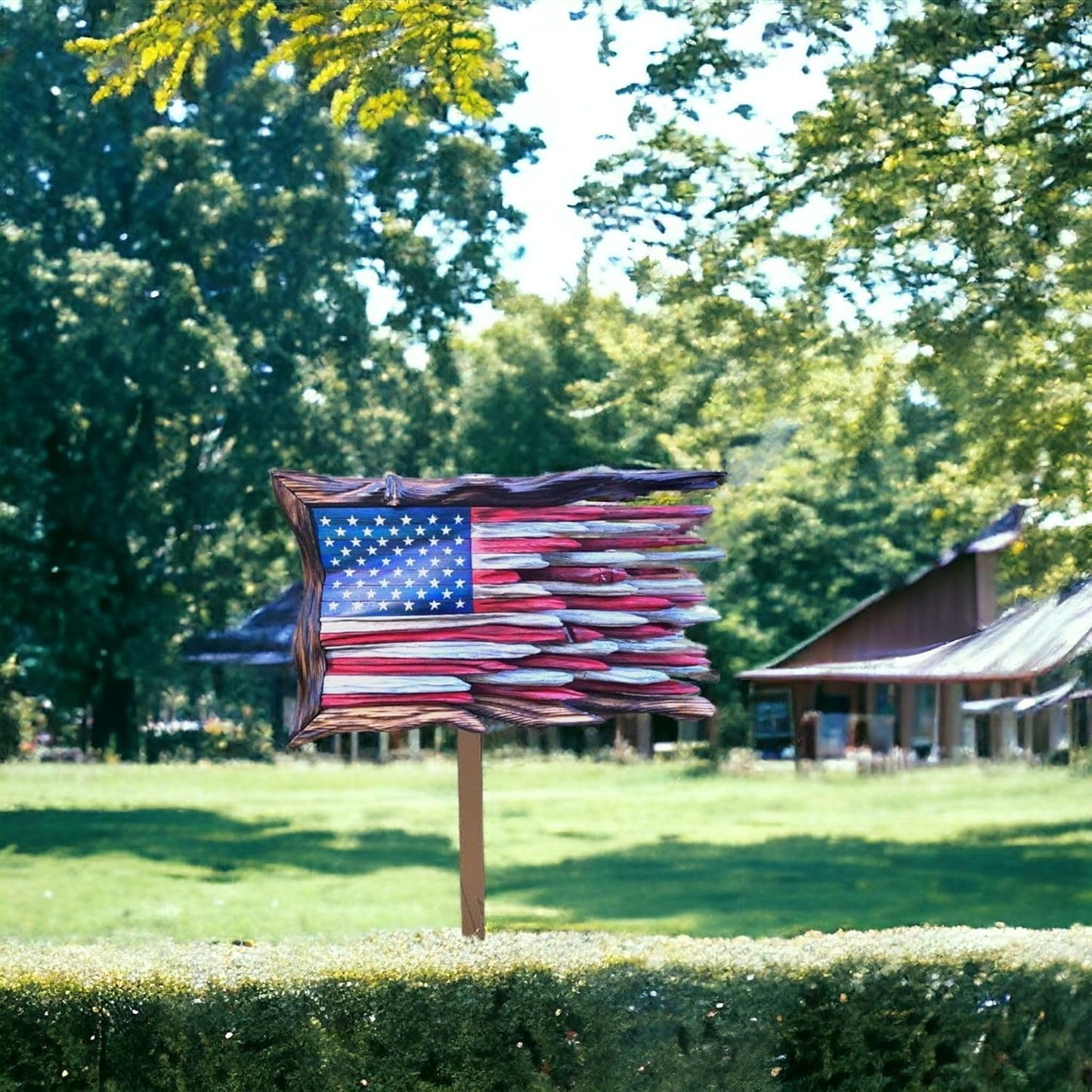 🎁Frank Handmade Wooden Flag – America 250th Anniversary (1776–2026) 🇺🇸🦅🏛️