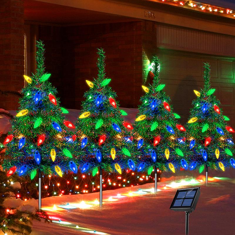 🎄4-in-1 Aurora Haven Outdoor LED Light (with 80 strawberry decorations)
