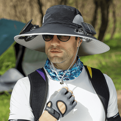 🔥Last Day 50% OFF -Ultralight Solar Fan Sun Hat – Lighter Than a Baseball!⚾(Only 11oz)