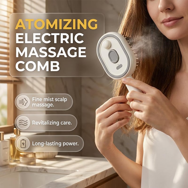 🔥LAST DAY 50% OFF - 2026 Electric Spray Air Cushion Massage Comb