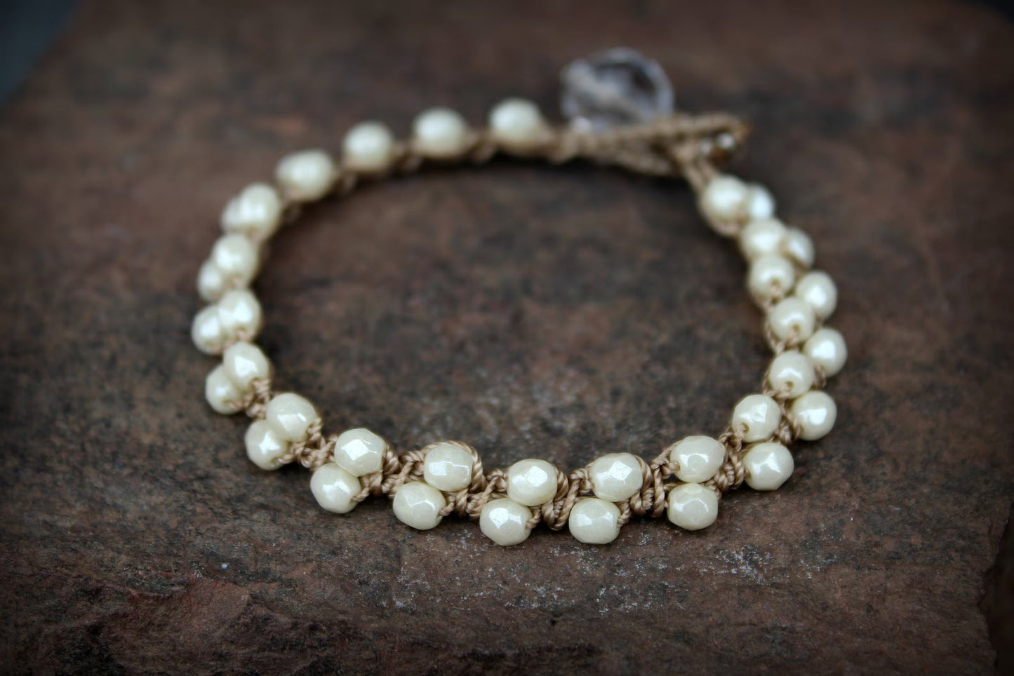 Handmade Bohemian Turquoise Flower Bracelet — Perfect for Hippie and Boho Styles