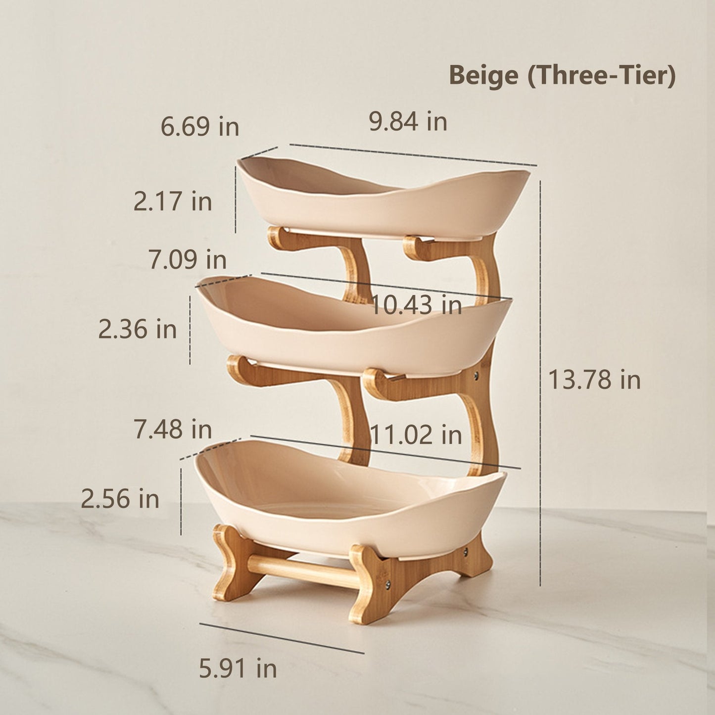 🍓2-Tier / 3-Tier Fruit Basket. Countertop Fruit Bowl(Includes Stand