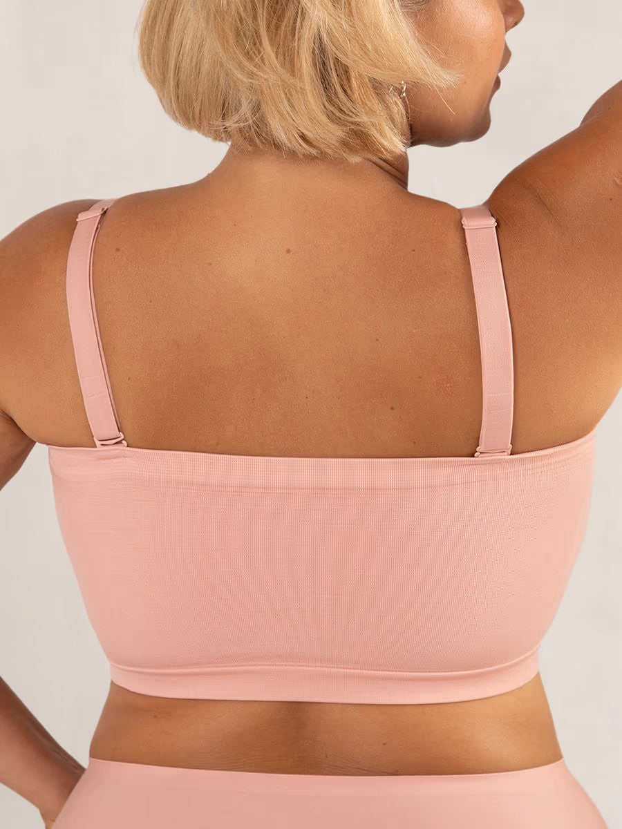 🔥Convertible Strapless Bandeau Bra with Wireless Comfort, Anti-Slip Grip & Removable Straps