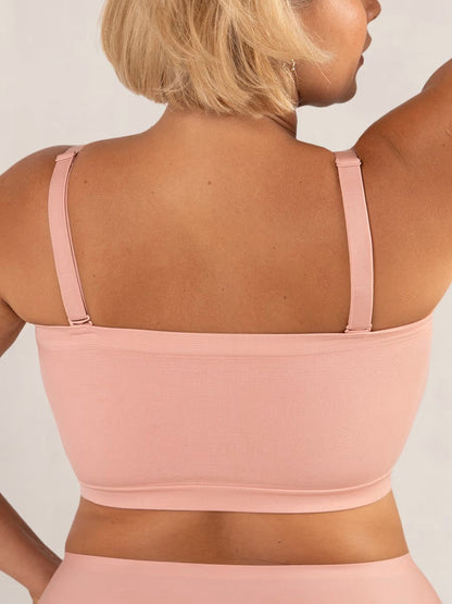 🔥Convertible Strapless Bandeau Bra with Wireless Comfort, Anti-Slip Grip & Removable Straps
