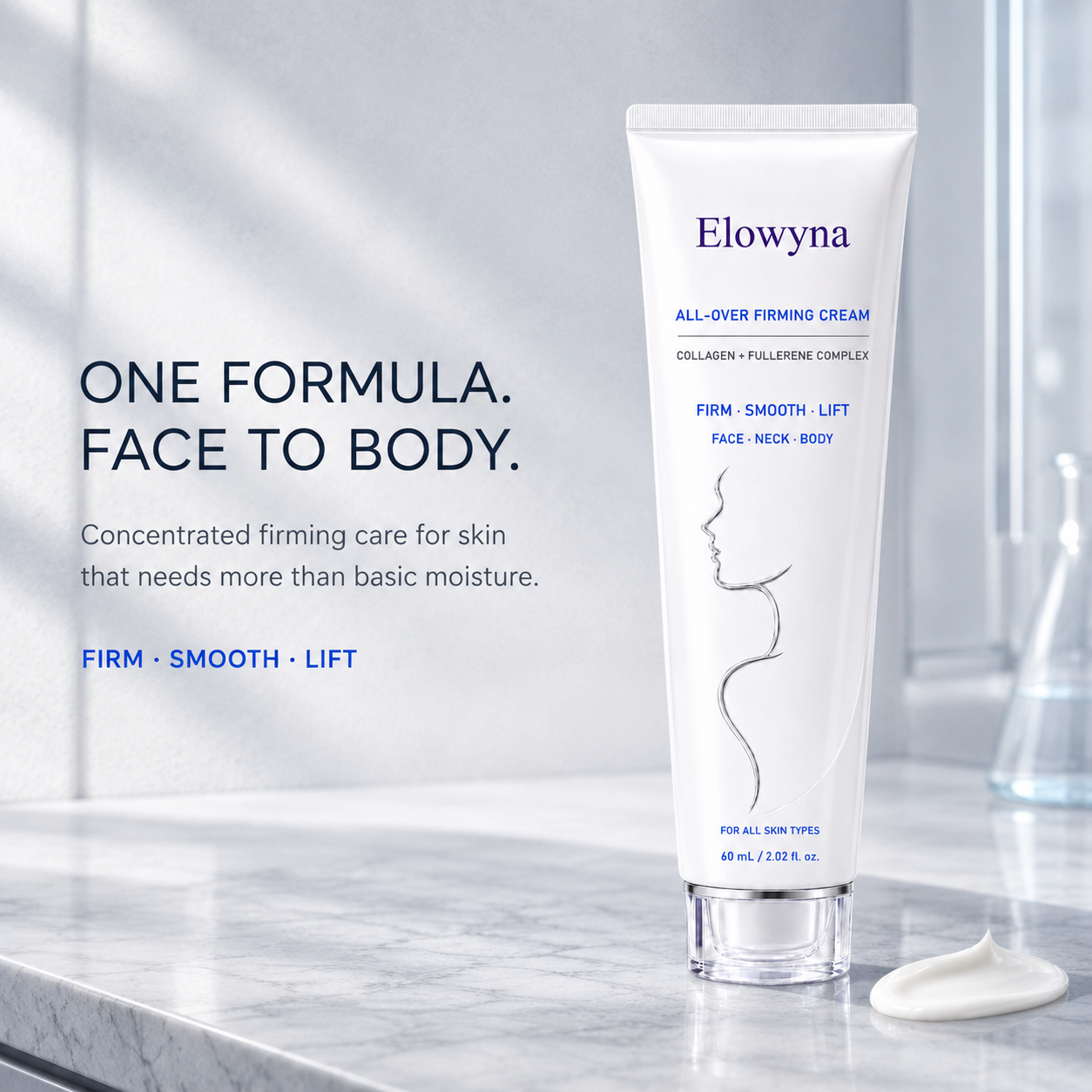 🧴✨ Elowyna All-Over Firming Cream – FDA-Compliant Formula for Men & Women – Firm, Smooth & Brighten from Face to Body