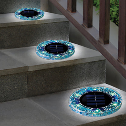 ✨Solar Mosaic Disk Lights - Waterproof LED Pathway Lights with Auto On/off