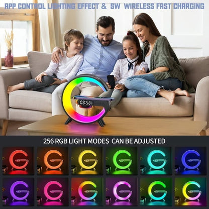 🔥Last Day 49% OFF👍Multifunctional Bluetooth Speaker-Colorful Atmosphere Light Wireless Charging and Clock All-in-one Machine