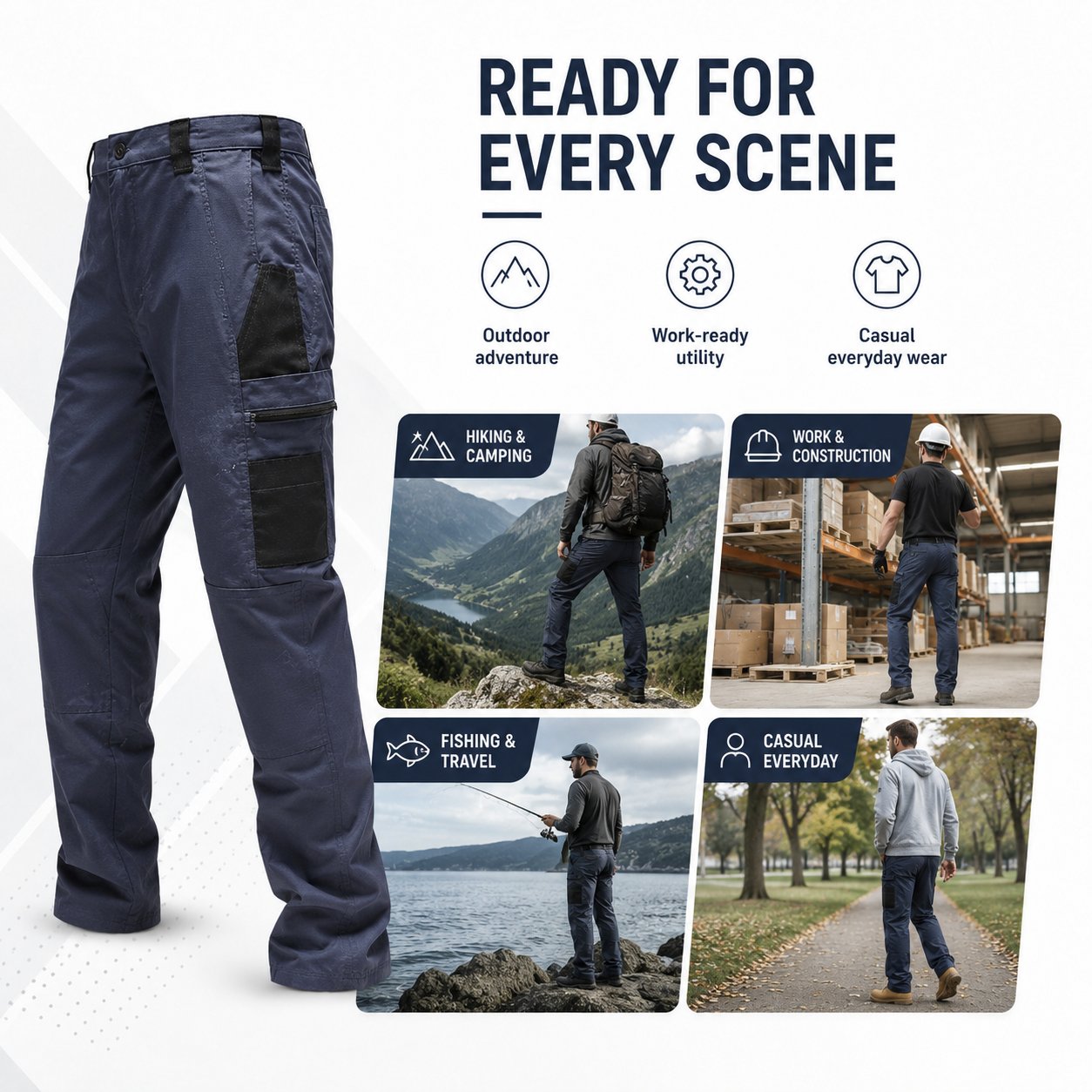 Men’s Multi-Pocket Tactical Work Pants