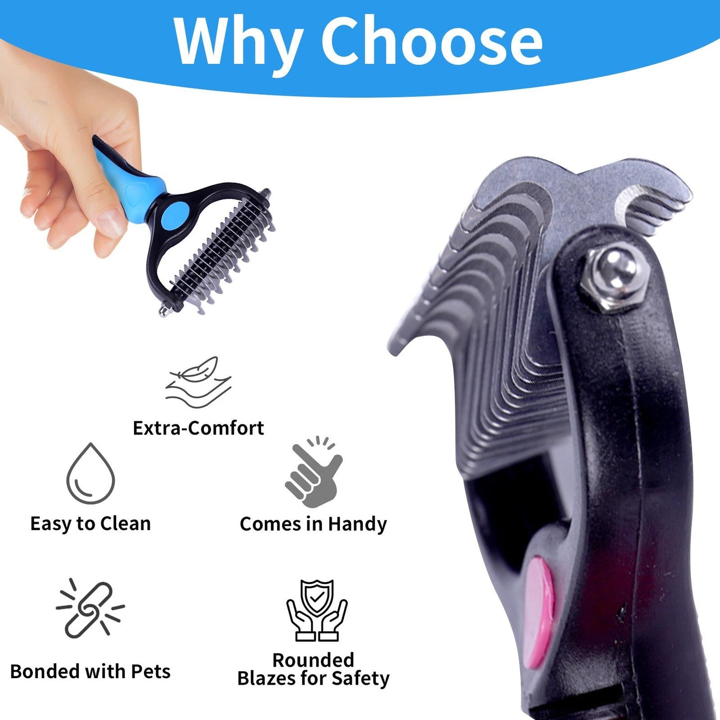 🐾 FLASH SALE: 50% OFF! ✨ Double-Sided Deshedding Pet Brush – Dual-Sided, Ergonomic & Gentle for Dogs & Cats 🐶