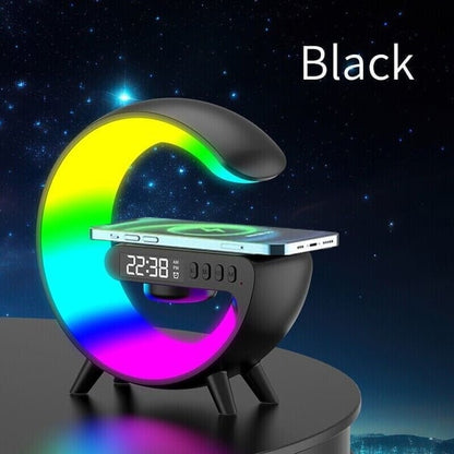 🔥Last Day 49% OFF👍Multifunctional Bluetooth Speaker-Colorful Atmosphere Light Wireless Charging and Clock All-in-one Machine