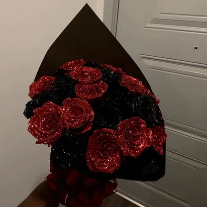 💕Glitter Rose Bouquet💕Couple Glitter Everlasting Rose Bouquet (Never Wither)