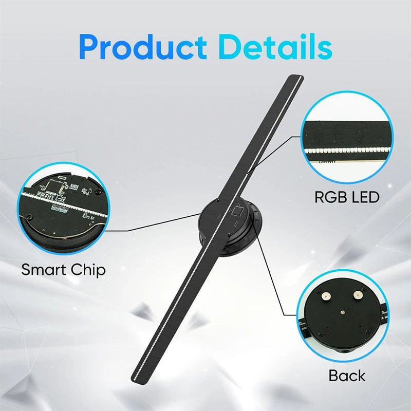 🔥Last Day 49% OFF🎄3D Hologram LED Fan Projector