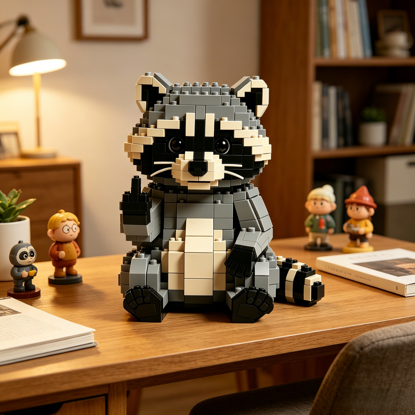 Sarcastic Raccoon Building Block Set