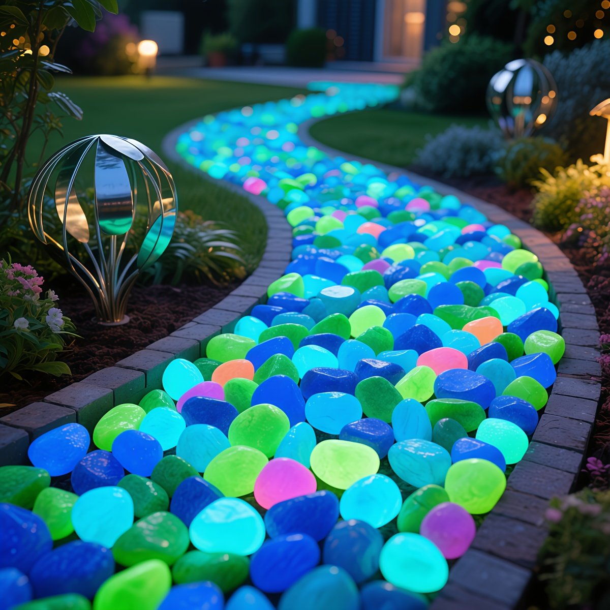 ⚡ 50K+ SOLD! Almost Gone💥Glow In The Dark Rocks - Illuminate Your Outdoors with Enchanting Glow!