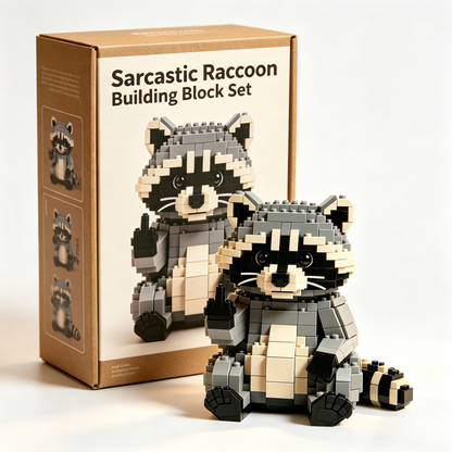 Sarcastic Raccoon Building Block Set