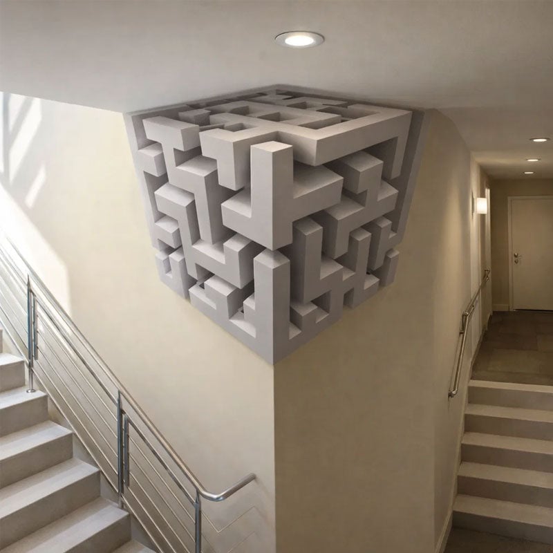🔥Last Day 49% OFF-Modern Geometric Corner - Wall Art That Reshapes Reality 🧠✨