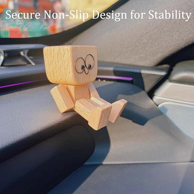 🎁Last Day 50% OFF🔥Handmade Charming Little Wooden Figure That Sways with 12PCS Magnetic Expressions