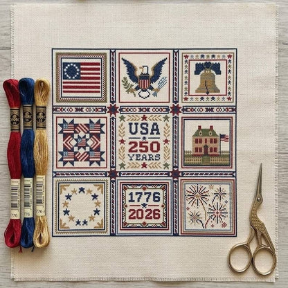 🔥Last Day 49% OFF -  🇺🇸 America 250 Years Independence Day Cross Stitch Diy Kit🧵