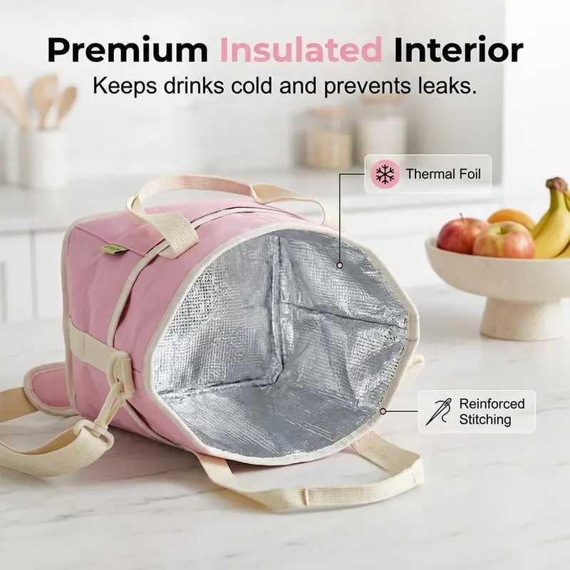 🔥CAMPING MUST-HAVE✨ Insulated Drink Carrier Tote 🏕️🥤