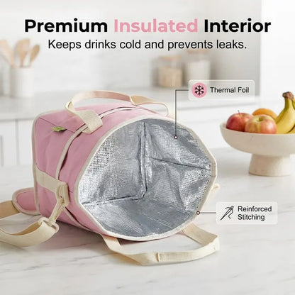 🔥CAMPING MUST-HAVE✨ Insulated Drink Carrier Tote 🏕️🥤