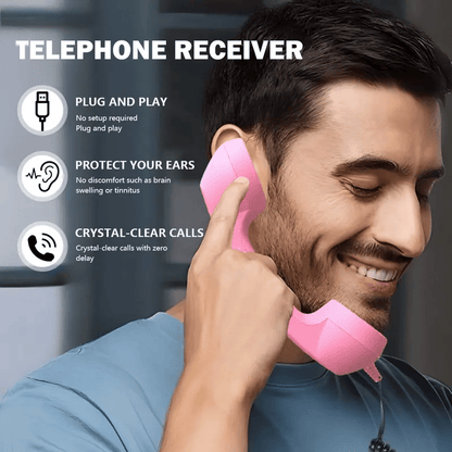 🔥Last Day 49% OFF-Retro Choice-Bluetooth Phone Handset, Wireless/Wired & USB Mobile Phone Receiver for Comfortable Calls