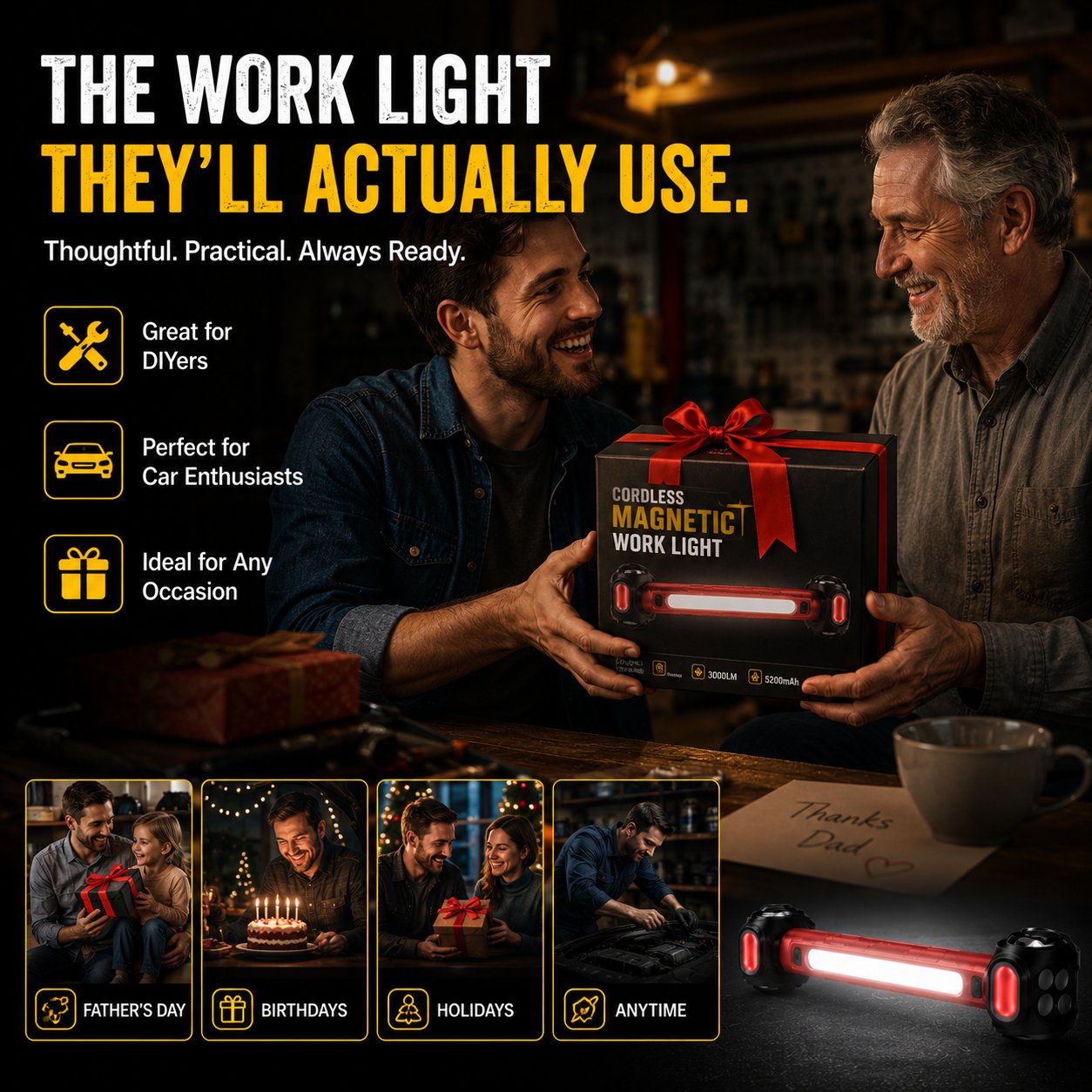 🎁Father's Day Hot Sale 49% OFF🔥Rechargeable Magnetic LED Work Light