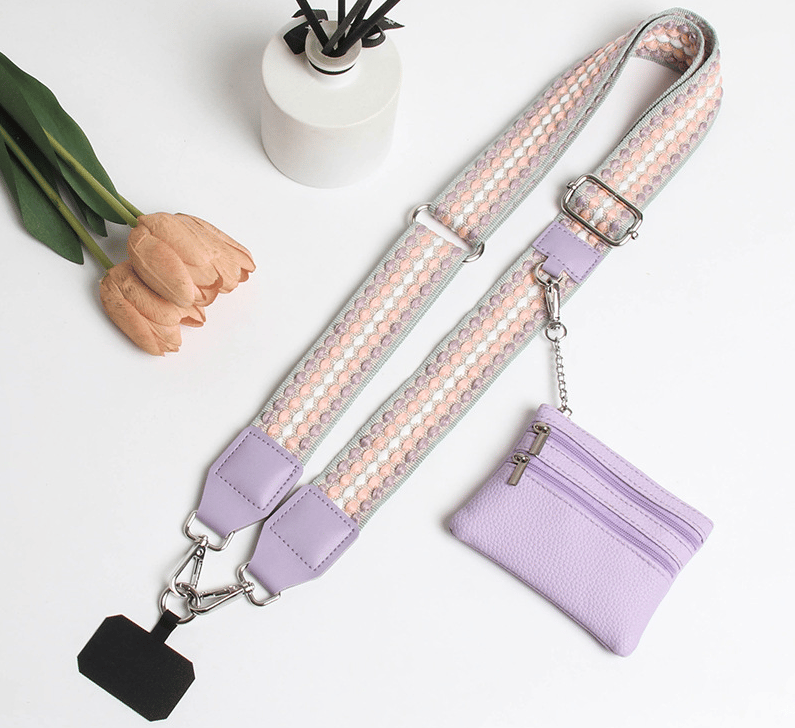 💖HOT SALE-49% OFF📱Crossbody Phone Strap with Zippered Pouch