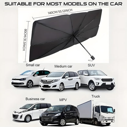 🔥Last Day 56% OFF - 2026 Upgraded Car Windshield Sun Shade Umbrella