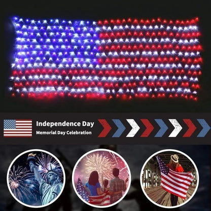 🔥Giant 250th Anniversary Flag Net Lights | 420 Super Bright Leds