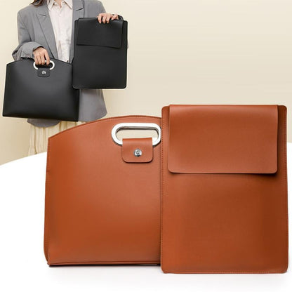 🎁Last Day 49% OFF✨Waterproof Leather 14-16In 2PCS Laptop Bag for Women Handbag