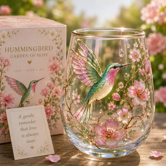 🌸Limited Edition 2026 Hummingbird Morning Bliss Glass Tea Cup☕