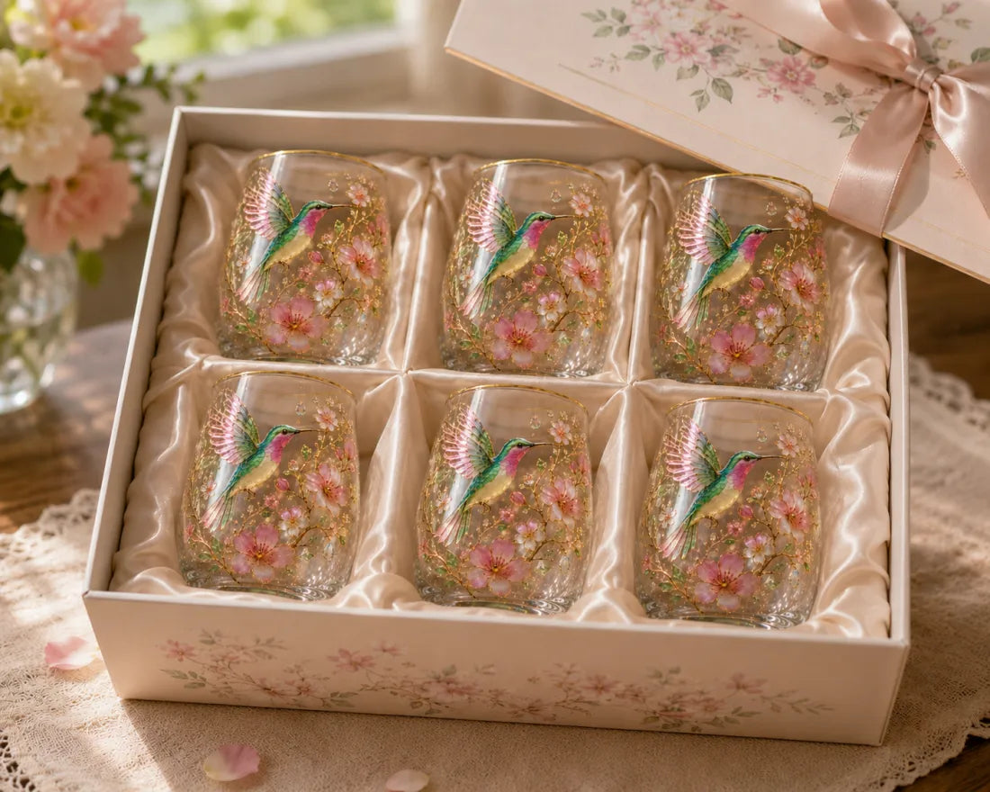 🌸Limited Edition 2026 Hummingbird Morning Bliss Glass Tea Cup☕