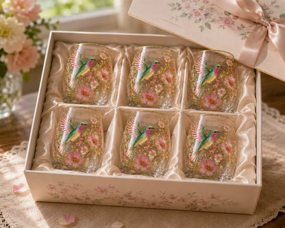 🌸Limited Edition 2026 Hummingbird Morning Bliss Glass Tea Cup☕