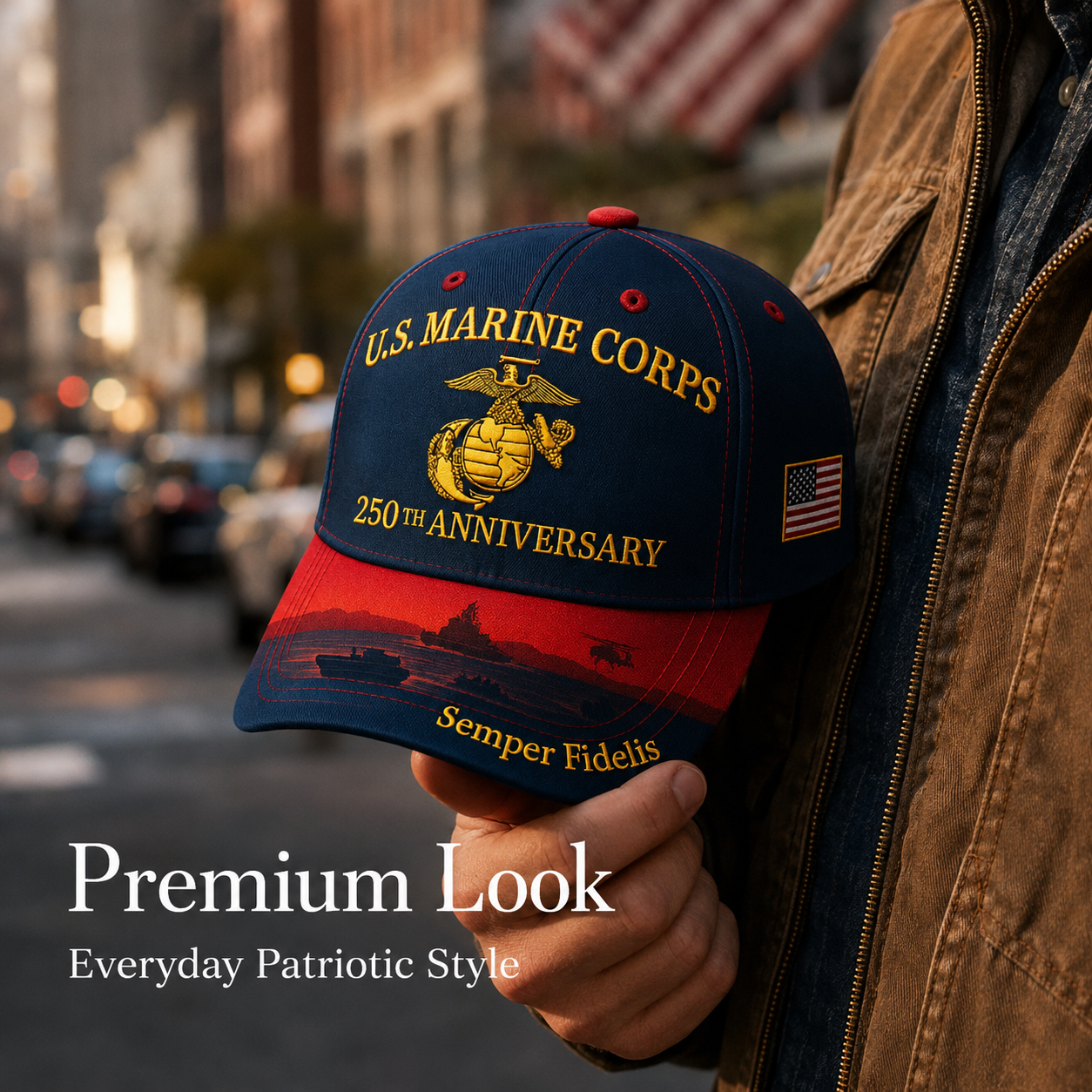 🔥 Father’s Day Sale -❤️ U.S. Marine Corps 250th Anniversary 3D Embroidered Cap 🇺🇸