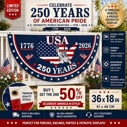 Flash Sale 60% OFF⭐Veteran Made - USA 250 YEARS COMMEMORATIVE BANNER