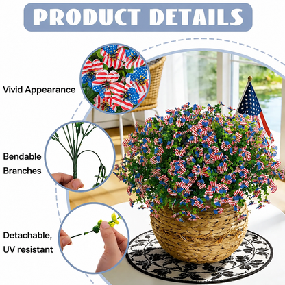 🔥4th of July Hot Sale 60% Off 🔥 Patriotic Red White Blue Artificial Flowers💐